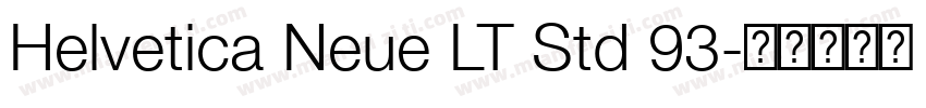 Helvetica Neue LT Std 93字体转换